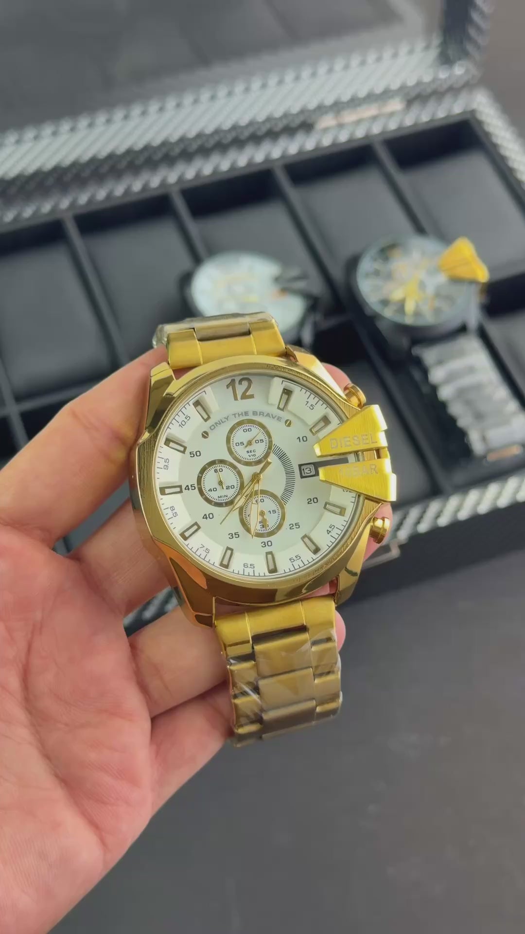 Diese_l_10bar_Chronograph  Over sized dial Men's Watch-