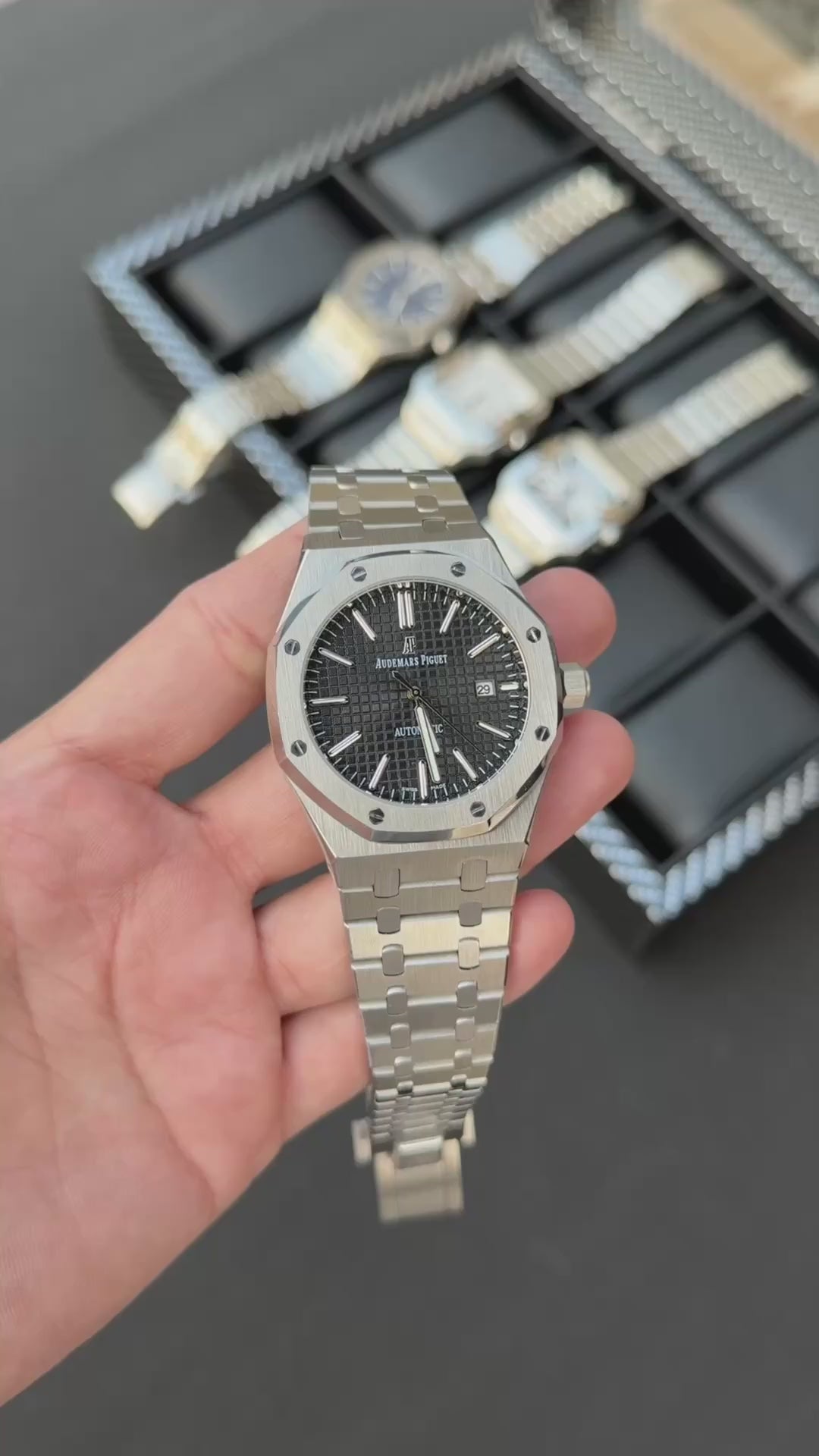 Audemar_s_Pigue_t 🔥Automatic/Pure Stainless Steel_silver_black ✅