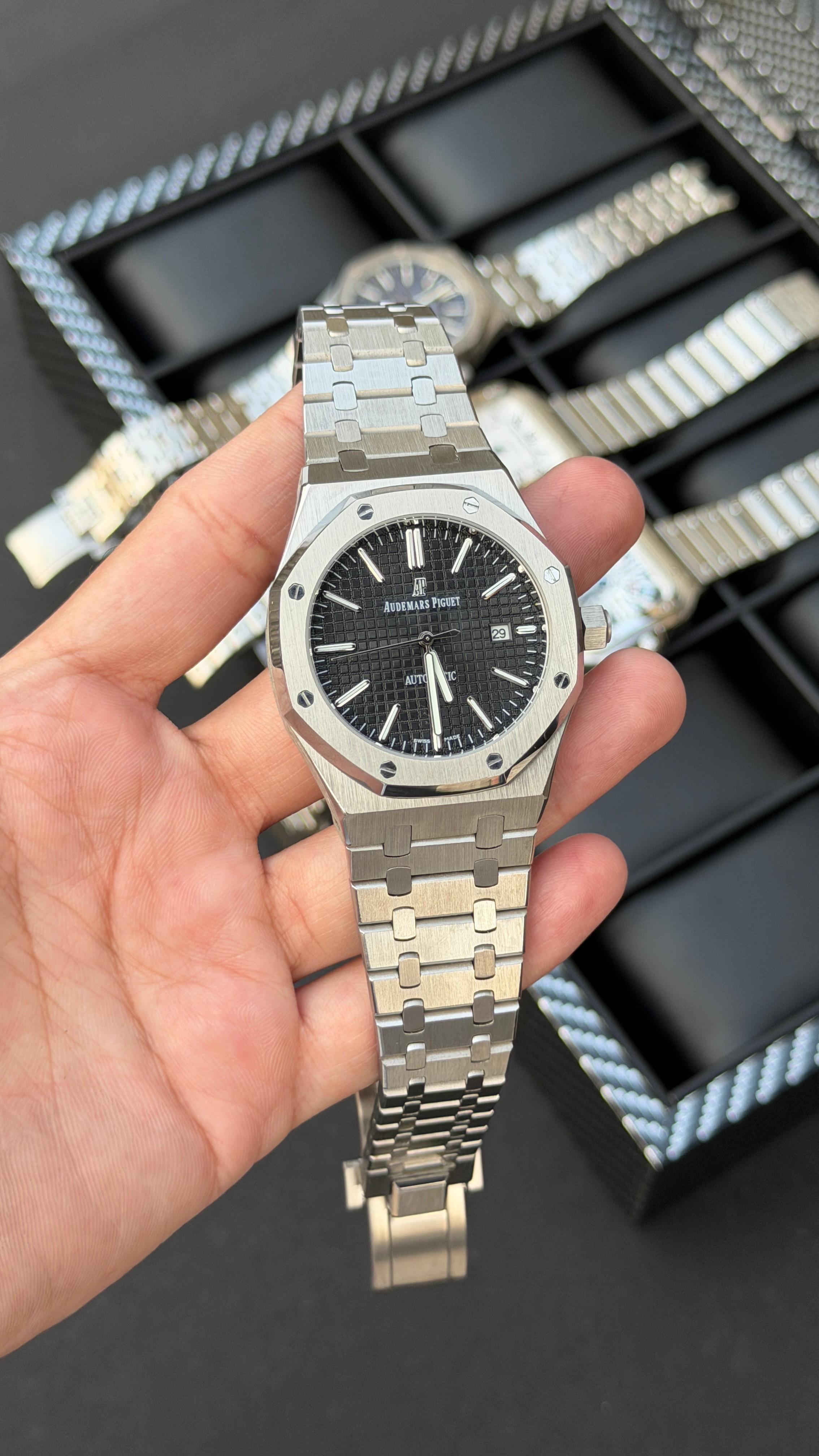 Audemar_s_Pigue_t 🔥Automatic/Pure Stainless Steel_silver_black ✅